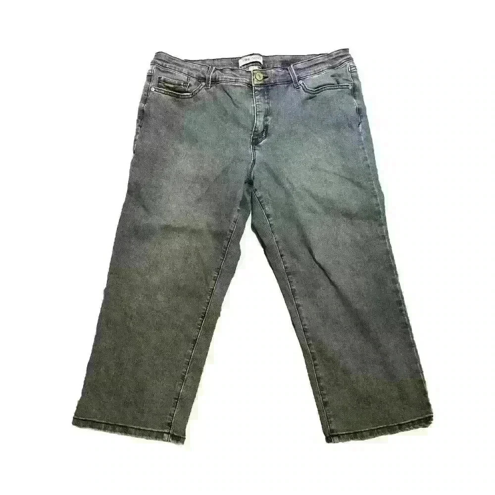 Nine West Jeans Women's Sz 14*32x20.5* Low-Rise Capri Light Washed Classic Retro